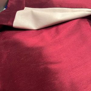 SOLD. Restoration Hardware Thai silk 2 rod pocket panels 50”w x 108”L dark red